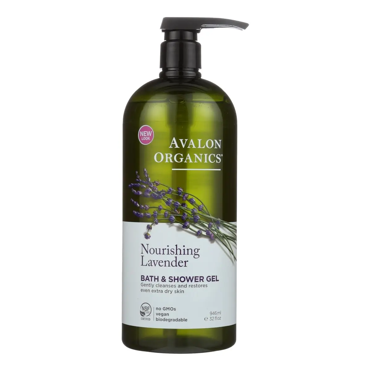 Avalon Organics Lavender Infused Moisturizing And Soothing Bath & Shower Gel (32 Fl Oz) - 2 Pack 1