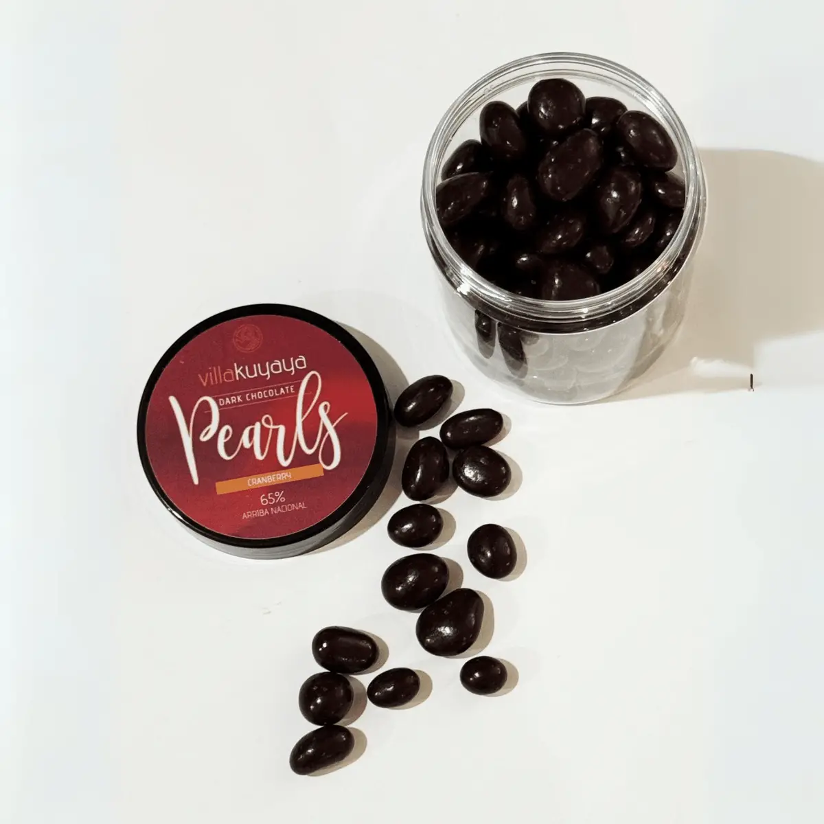 Villakuyaya Dark Chocolate Pearls 65% Cranberry (5 Pack) 1