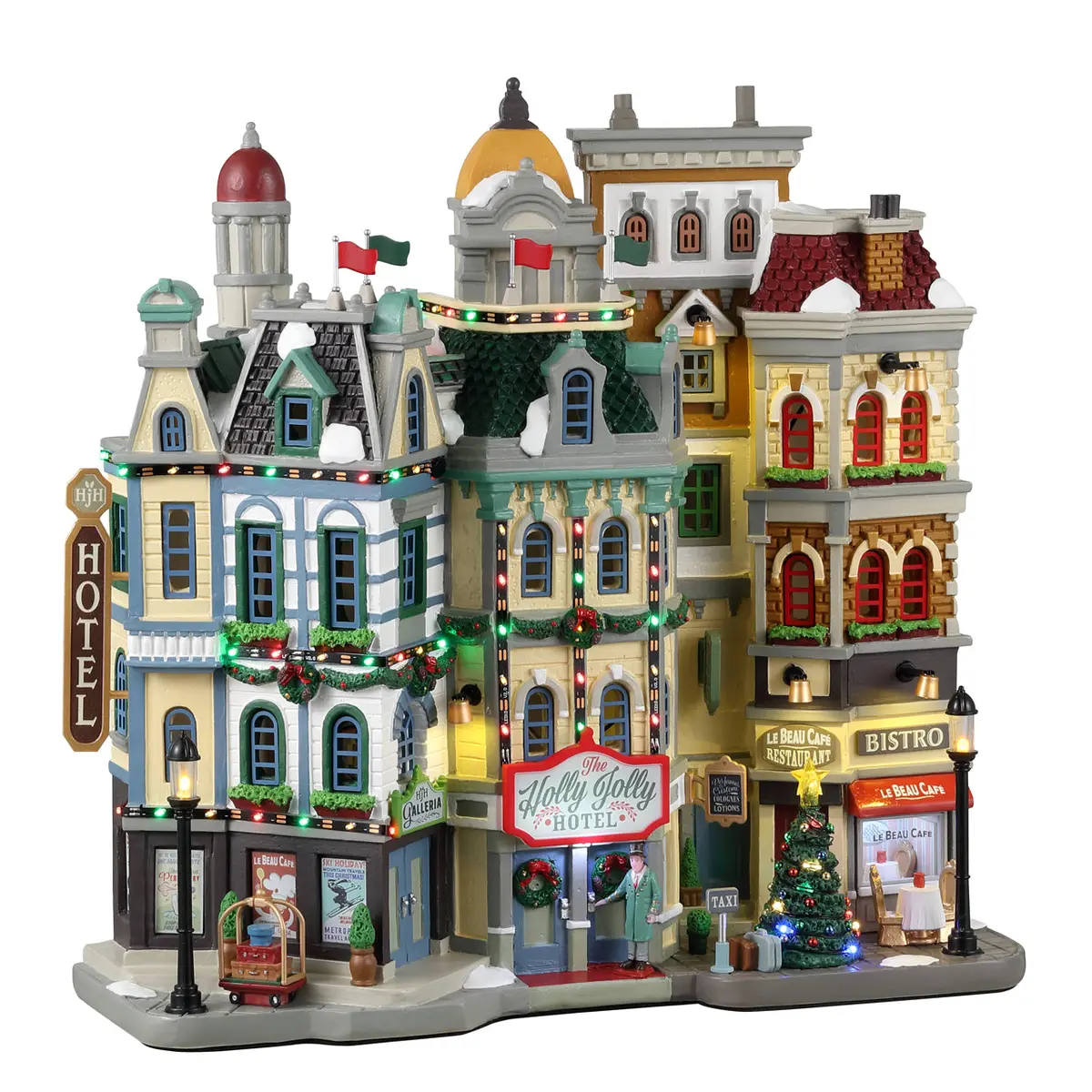 Lemax Caddington Village Facade: The Holly Jolly Hotel #35028 1