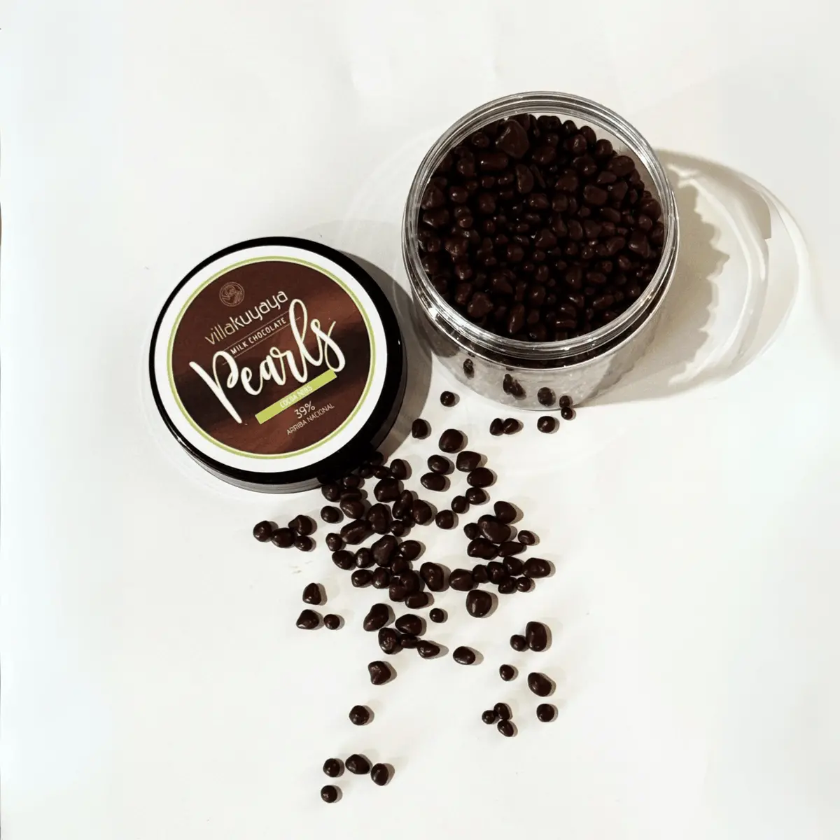 Villakuyaya Milk Chocolate Pearls 39% Cocoa Nibs (5 Pack) 1