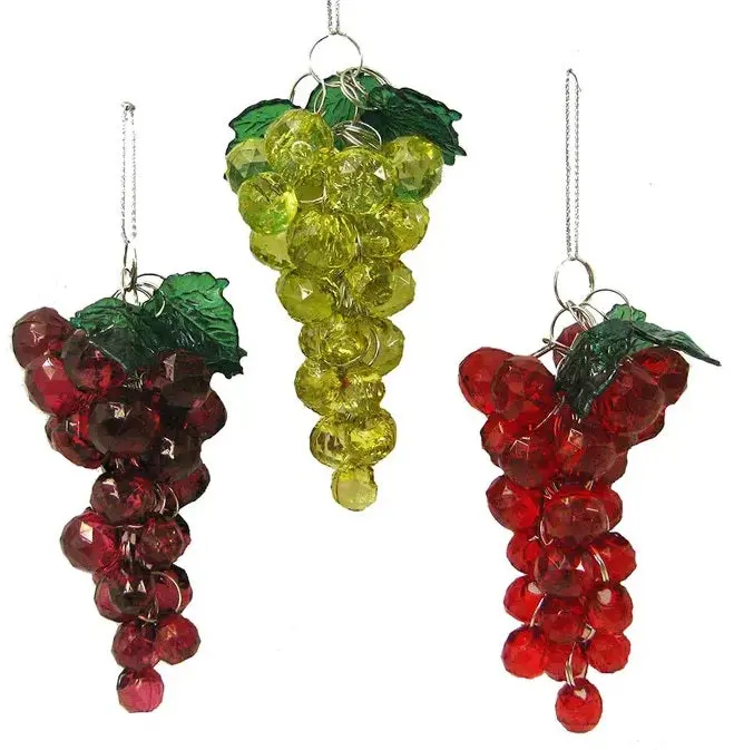 4" Beaded Grape Ornament 1