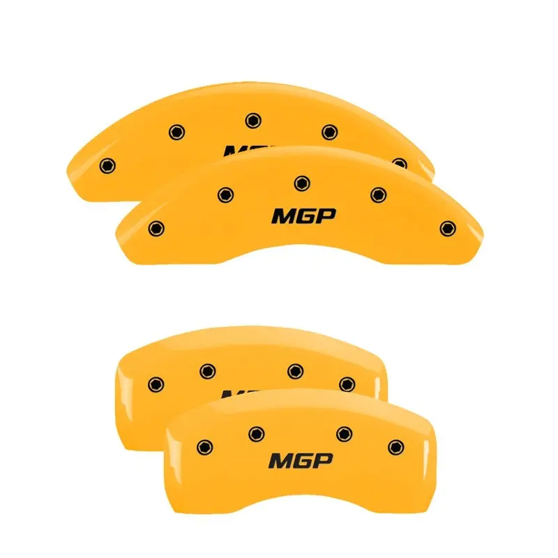 Mgp Engraved Caliper Covers For 2019 Chevrolet Bolt Ev – Chevrolet Racing Yellow Finish With Black Char Accent 2