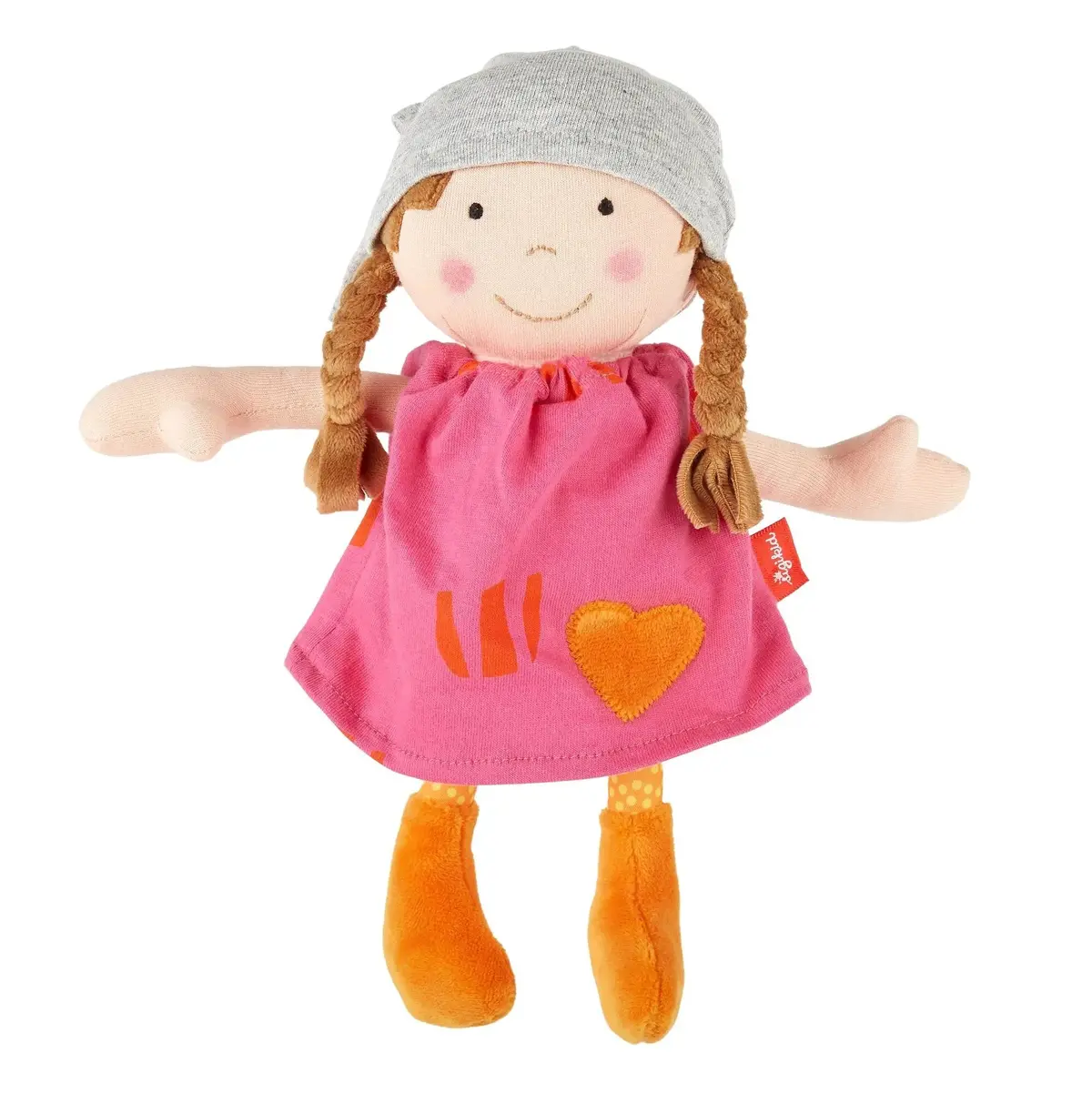 Sigikid Plush Doll With Pink Outfit 1