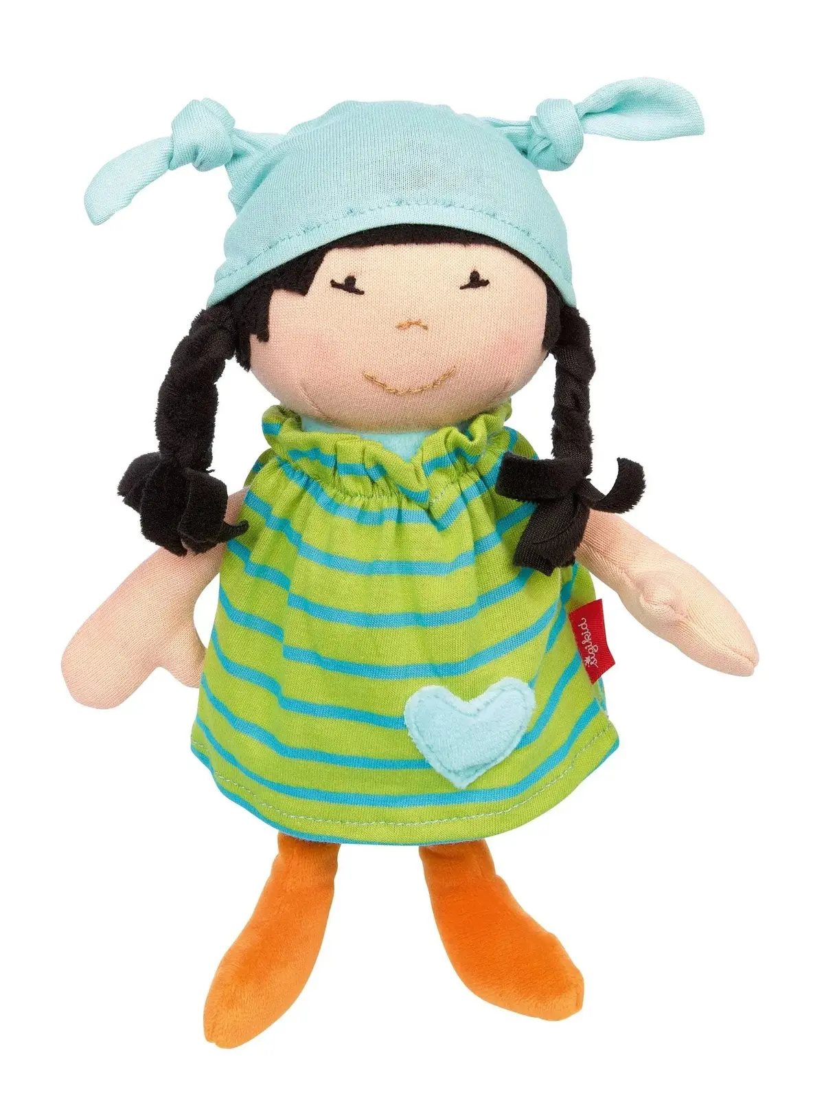 Sigikid Plush Doll With Green Outfit 1
