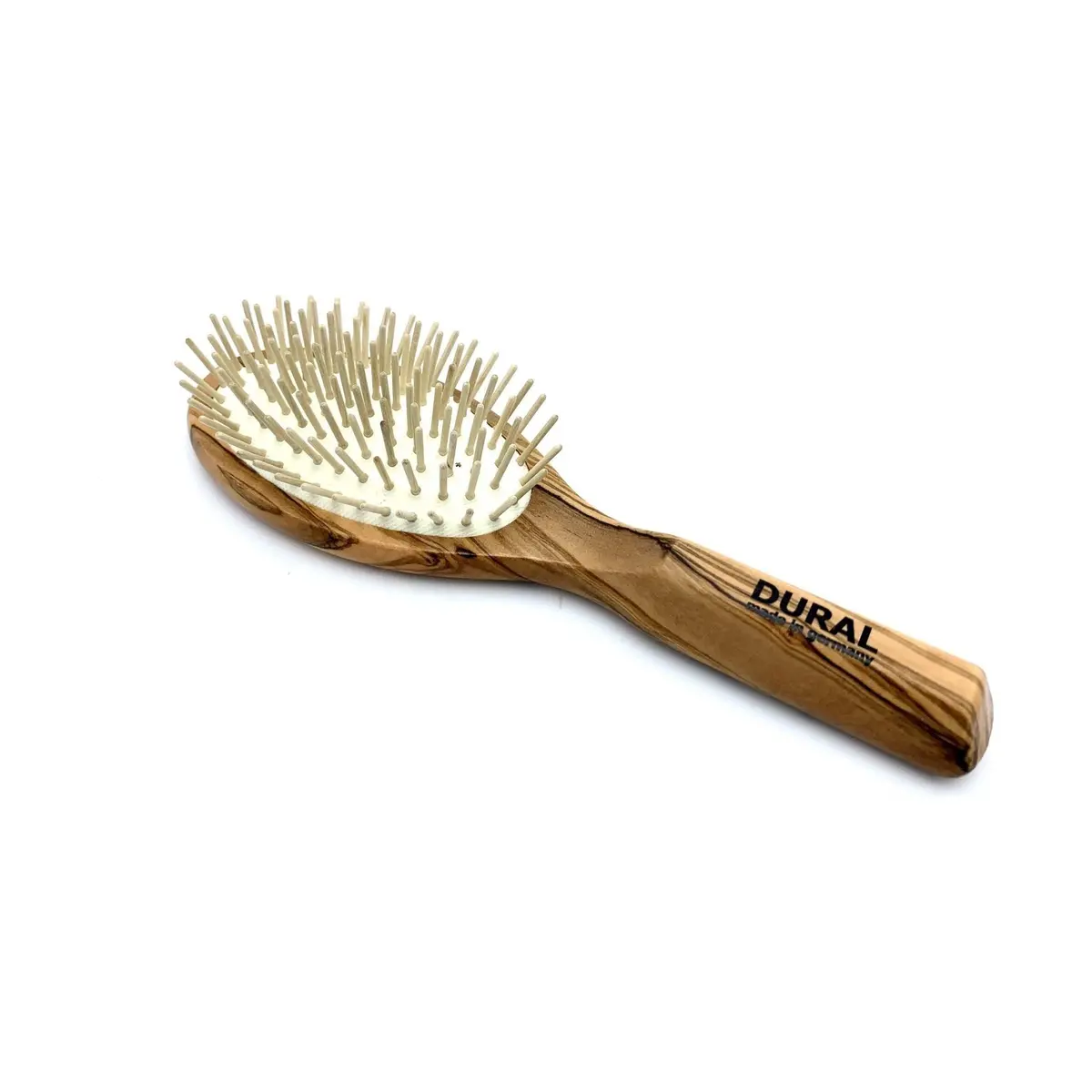 Pasteur Pharmacy Dural Hair Brush For Styling & Care Rubber Cushion With Wooden Pins Olive Wood 1
