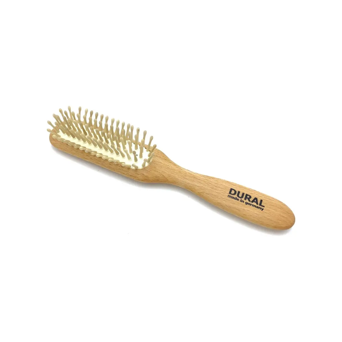 Pasteur Pharmacy Dural Hair Brush For Styling & Care Rubber Cushion With Wooden Pins Beech Wood 1