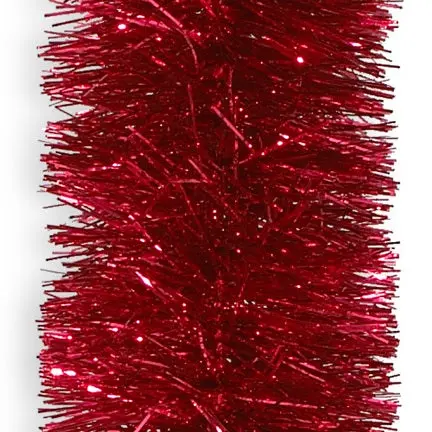 15' Super Plush Red Tinsel Christmas Garland 1