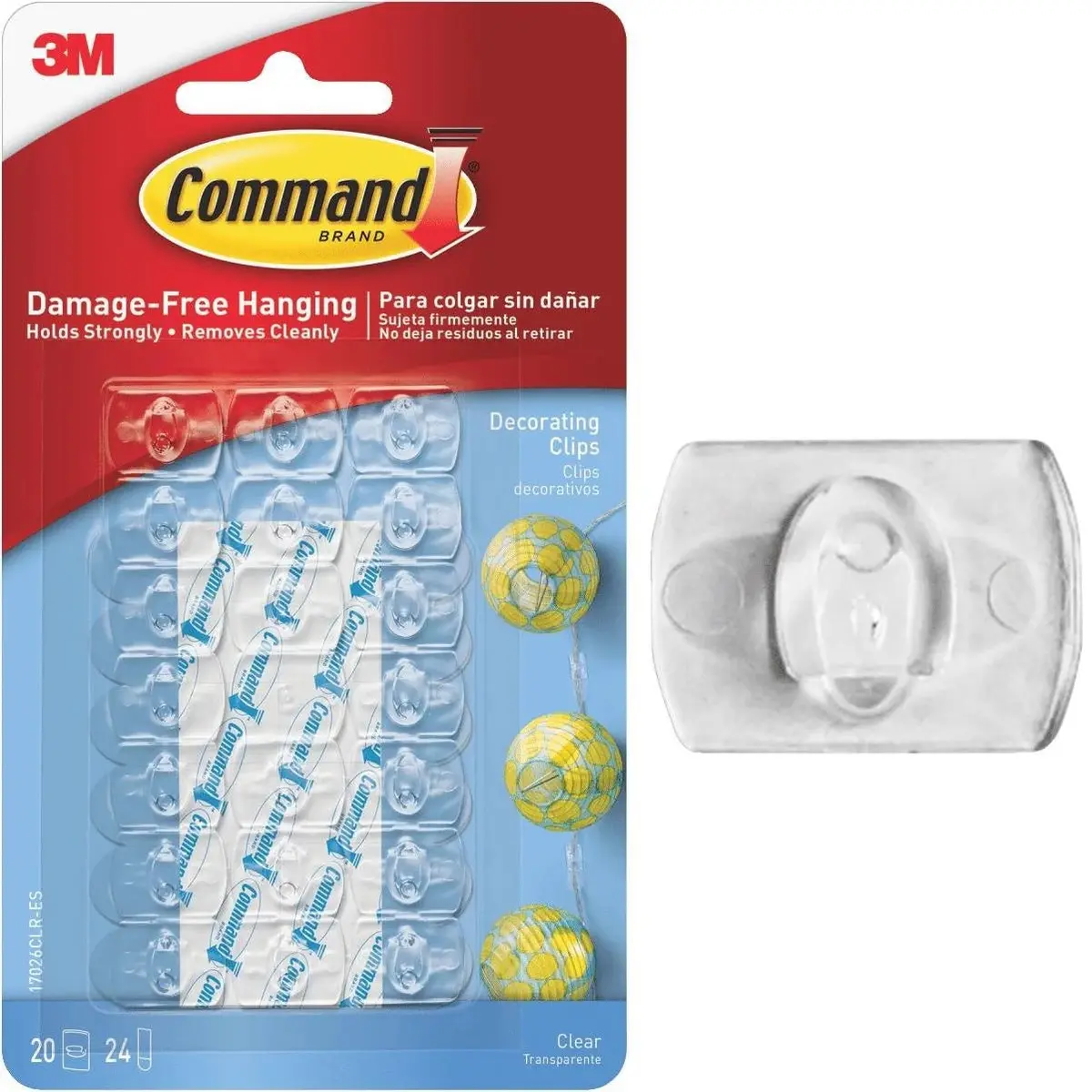 Pack Of 20 Command Clear Damage Free Decorating Clips 1