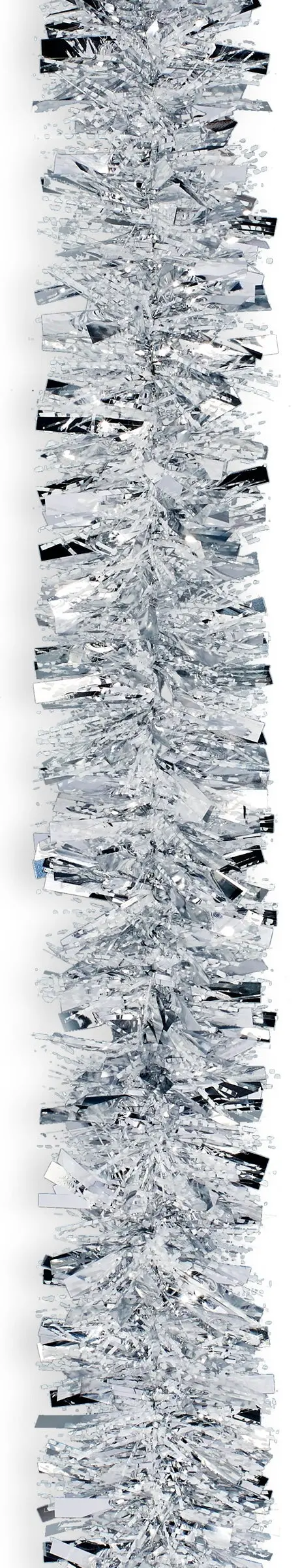 15' Fantasy Snowy Silver Tinsel Christmas Garland 1