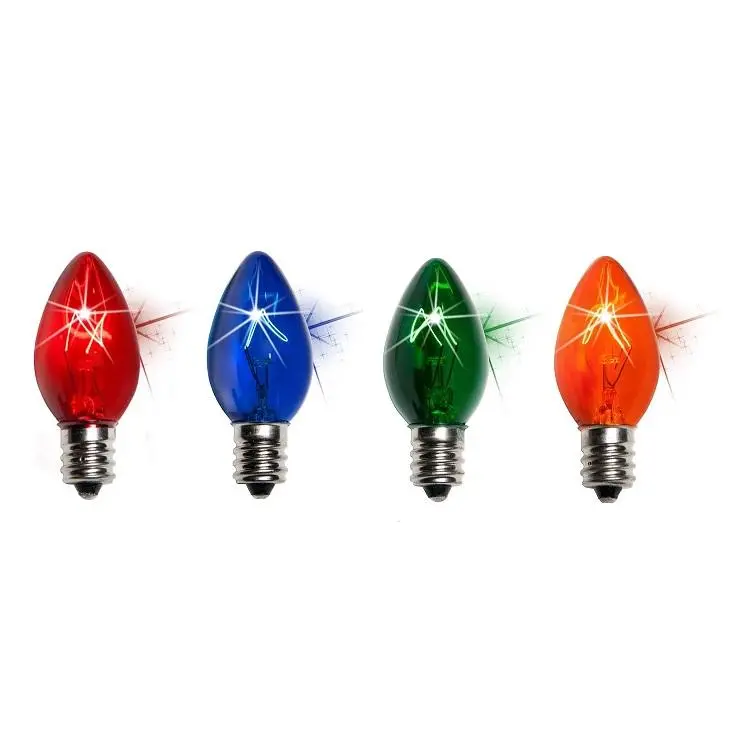 Replacement C7 Transparent Twinkle Bulbs 2
