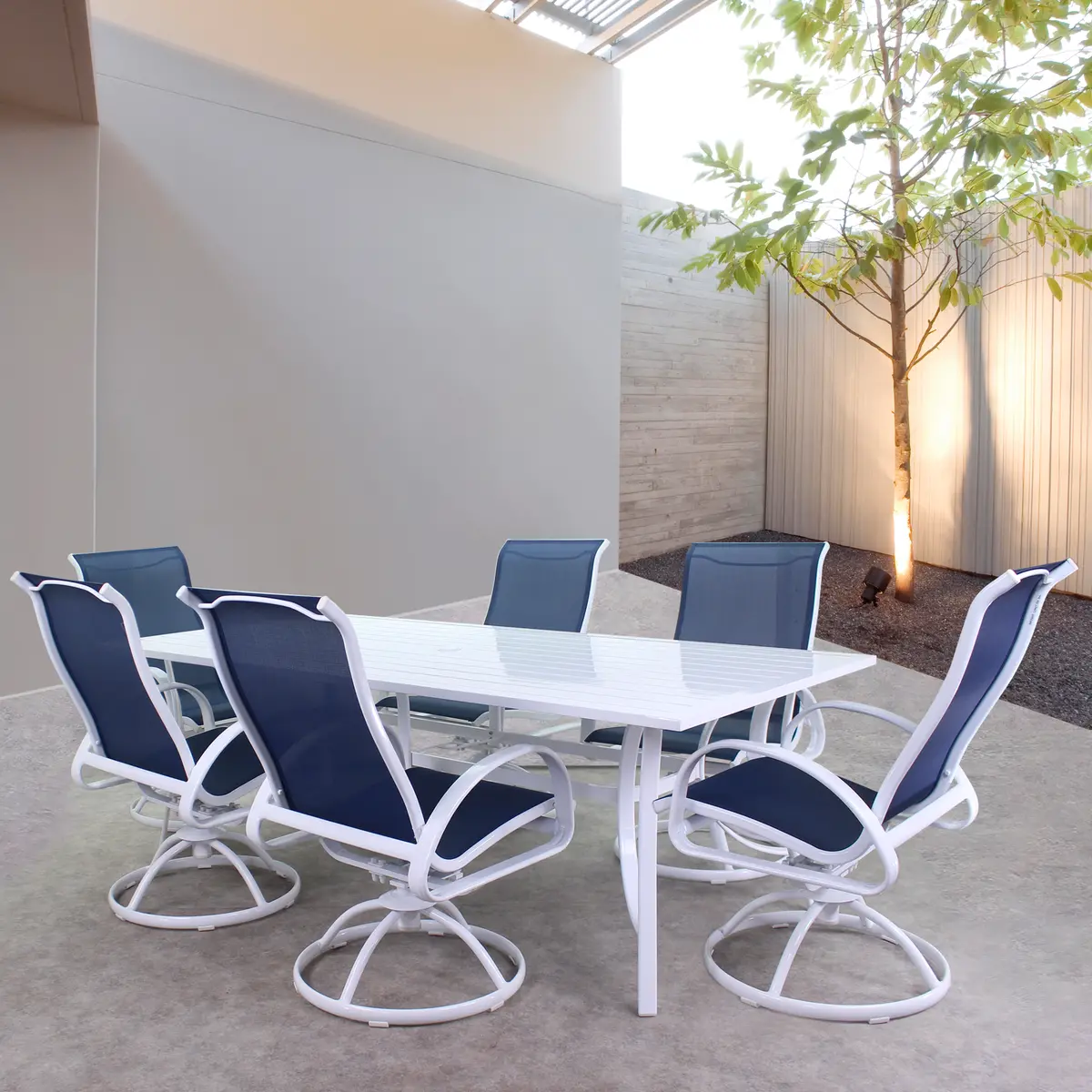 Dublin Cobalt Sling Patio Dining Sets 1