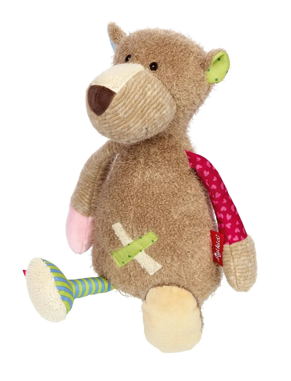 Sigikid Patchwork Bear Plush Toy 1