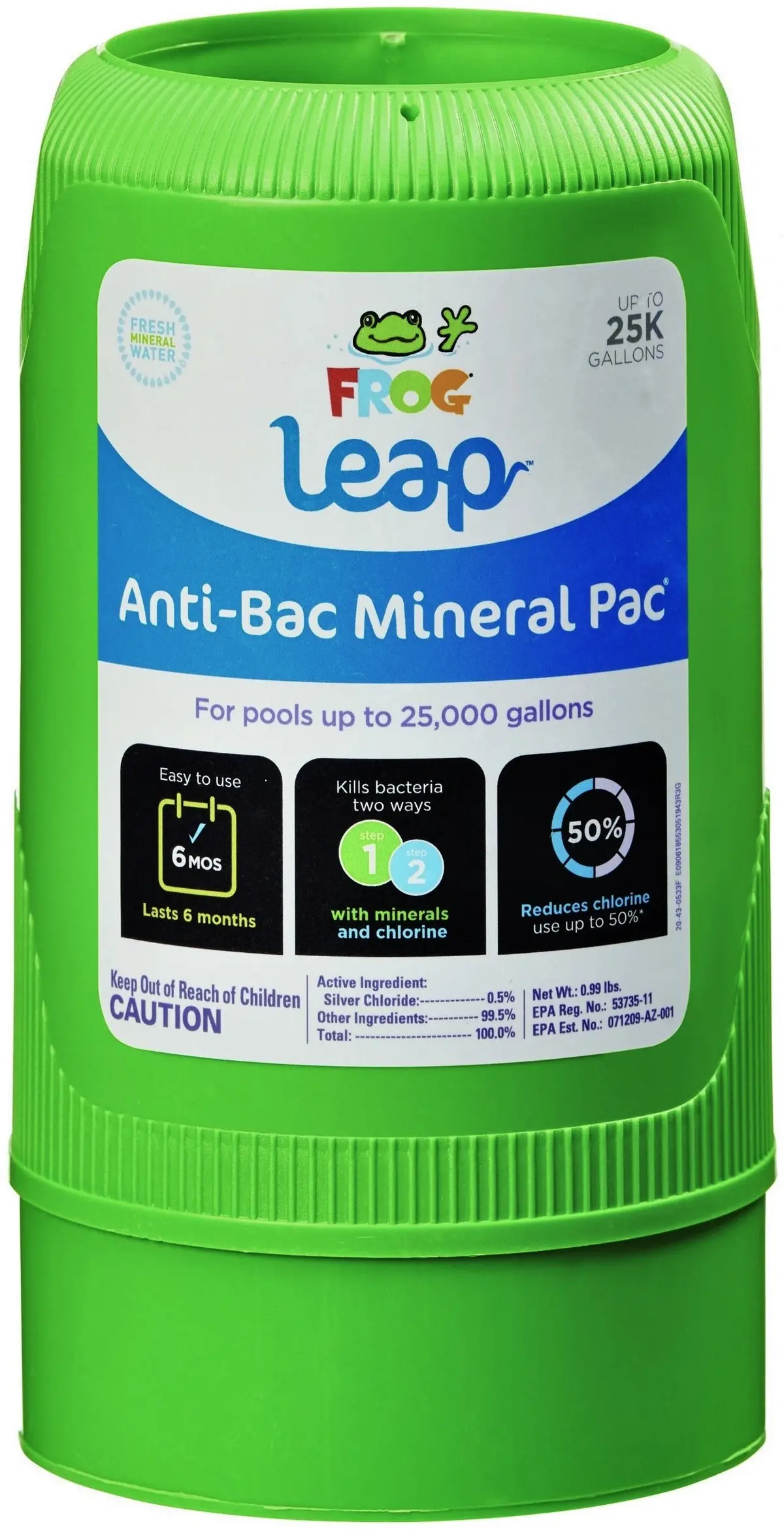 Frog® Leap® Anti-Bac Mineral Pac® For Pools 1