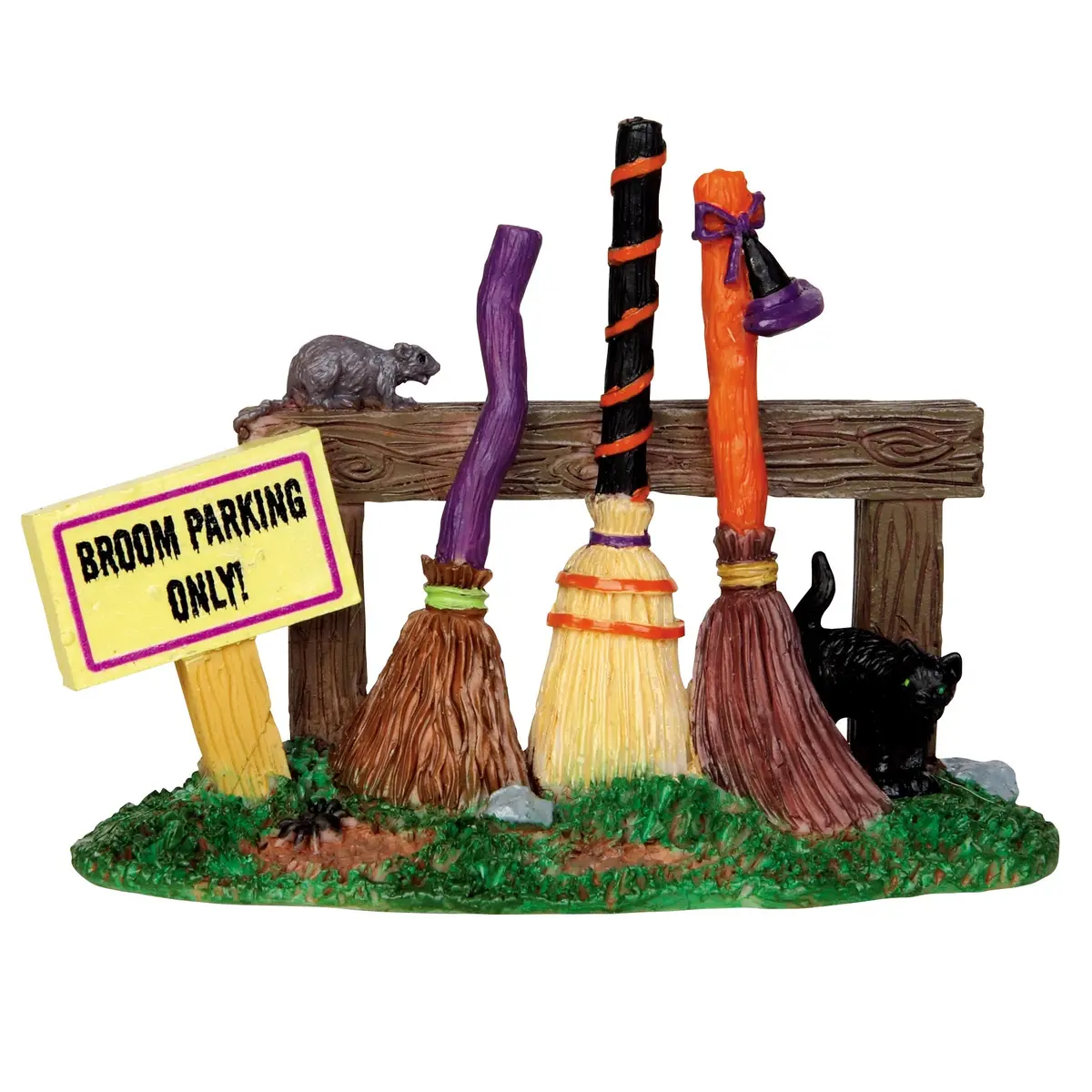 Lemax Spooky Town Broom Parking Rack #44737 1