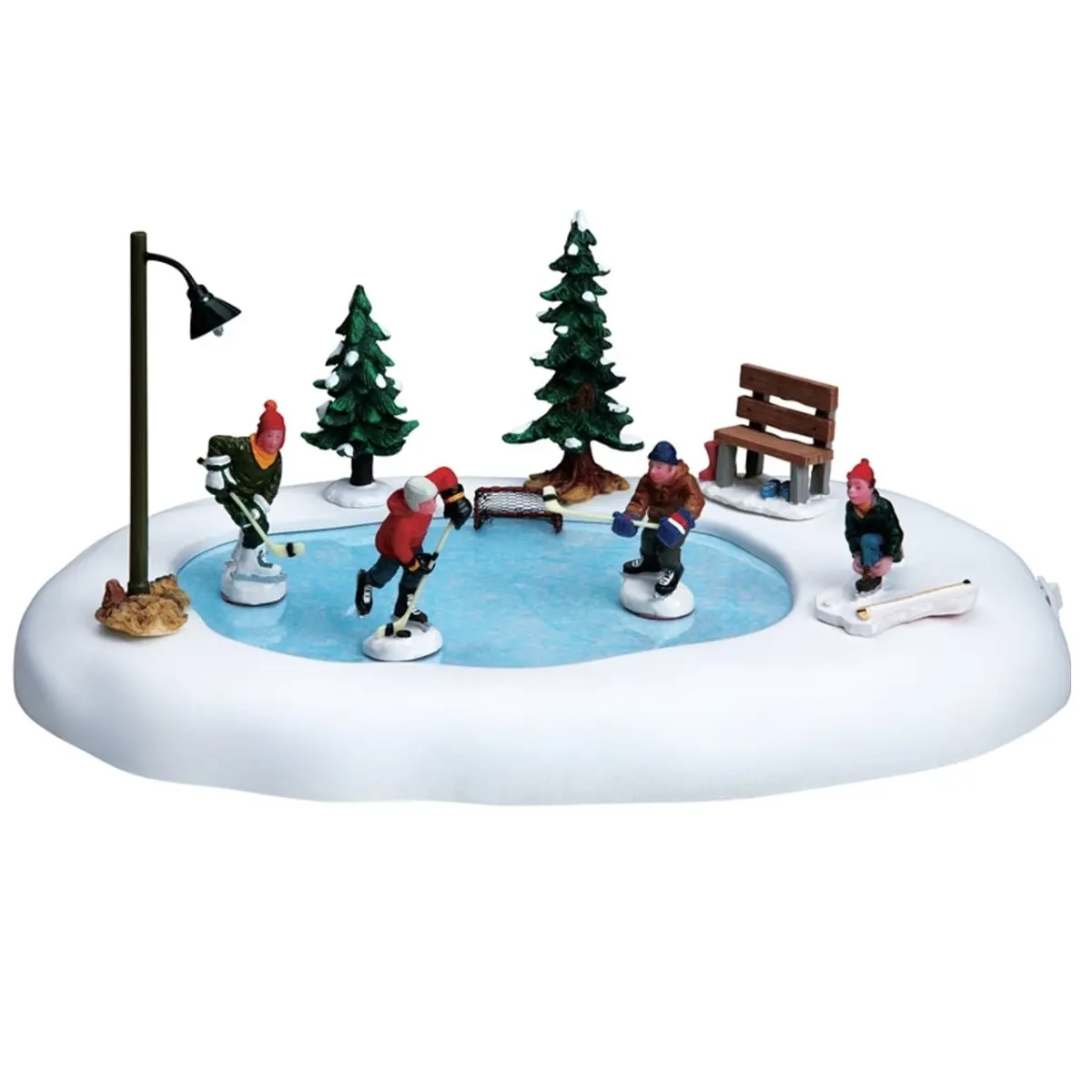 Lemax Vail Village Table Piece: After School Hockey Match #94017 1