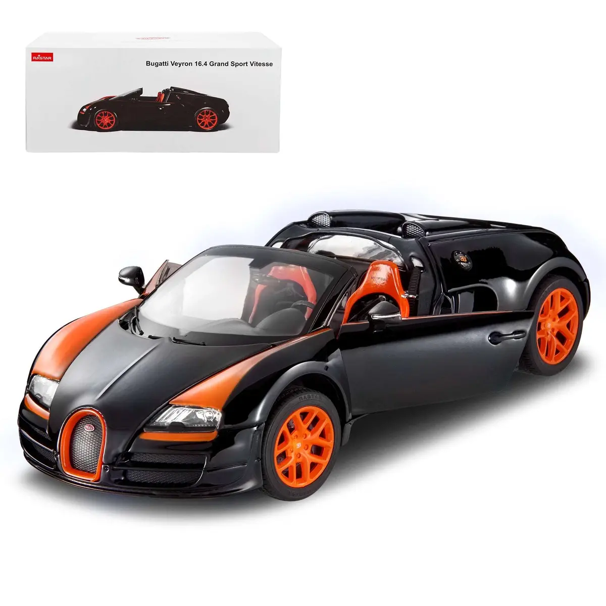 Bugatti Veyron 16.4 Diecast Car 1/18 Scale Licensed Toy Car With Open Doors By Rastar 1