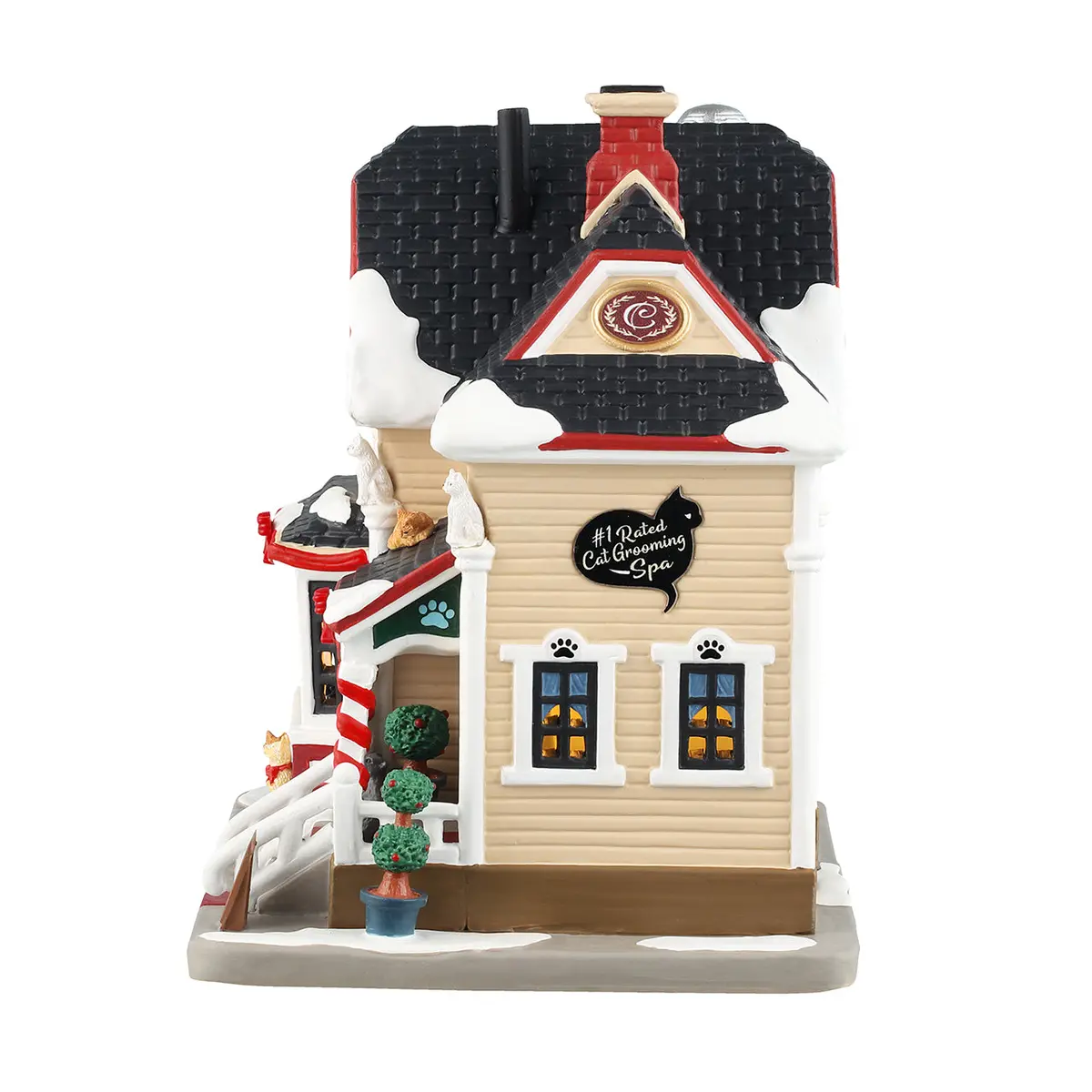 Lemax Caddington Village Lighted Building: Coco's Cat Grooming Spa #45259 2