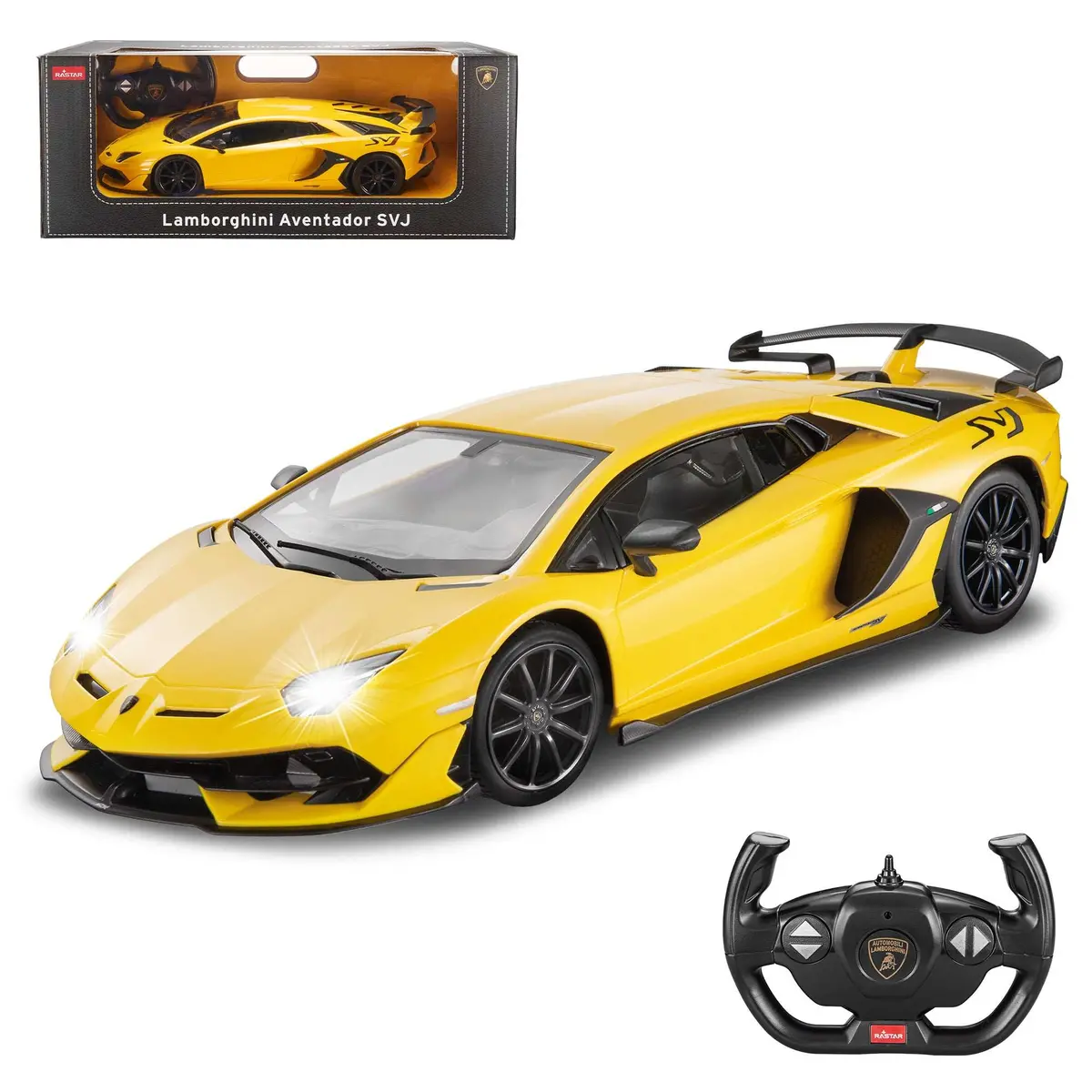 Lamborghini Aventador Svj Rc Car 1/14 Scale Licensed Remote Control Toy Car With Working Lights, Rastar 1