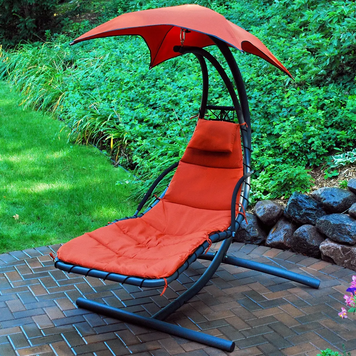 Orange Cloud 9 Hanging Chaise Lounger 1