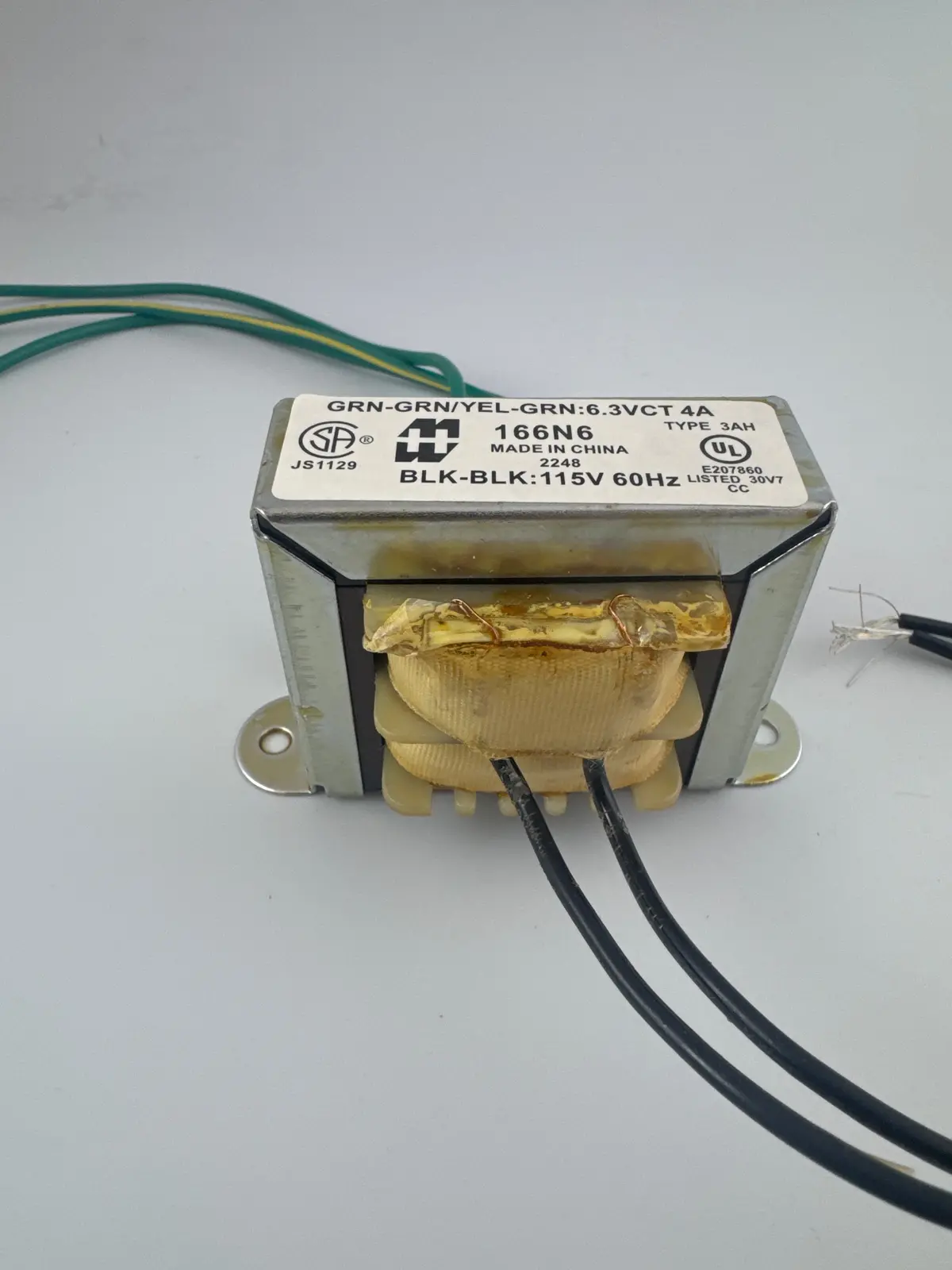 Transformer - Hammond - Low Voltage / Filament, Open, 6.3 Vct - Apd-166N6 1