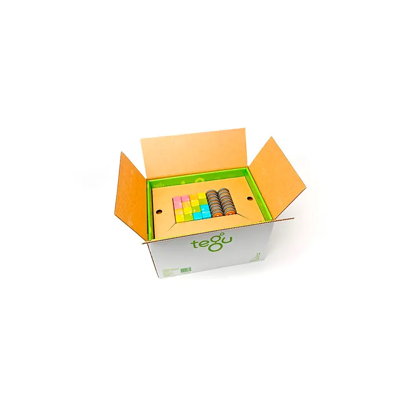 Tegu 130-Piece Classroom Kit Magnetic Wooden Blocks Bulk Pack 3