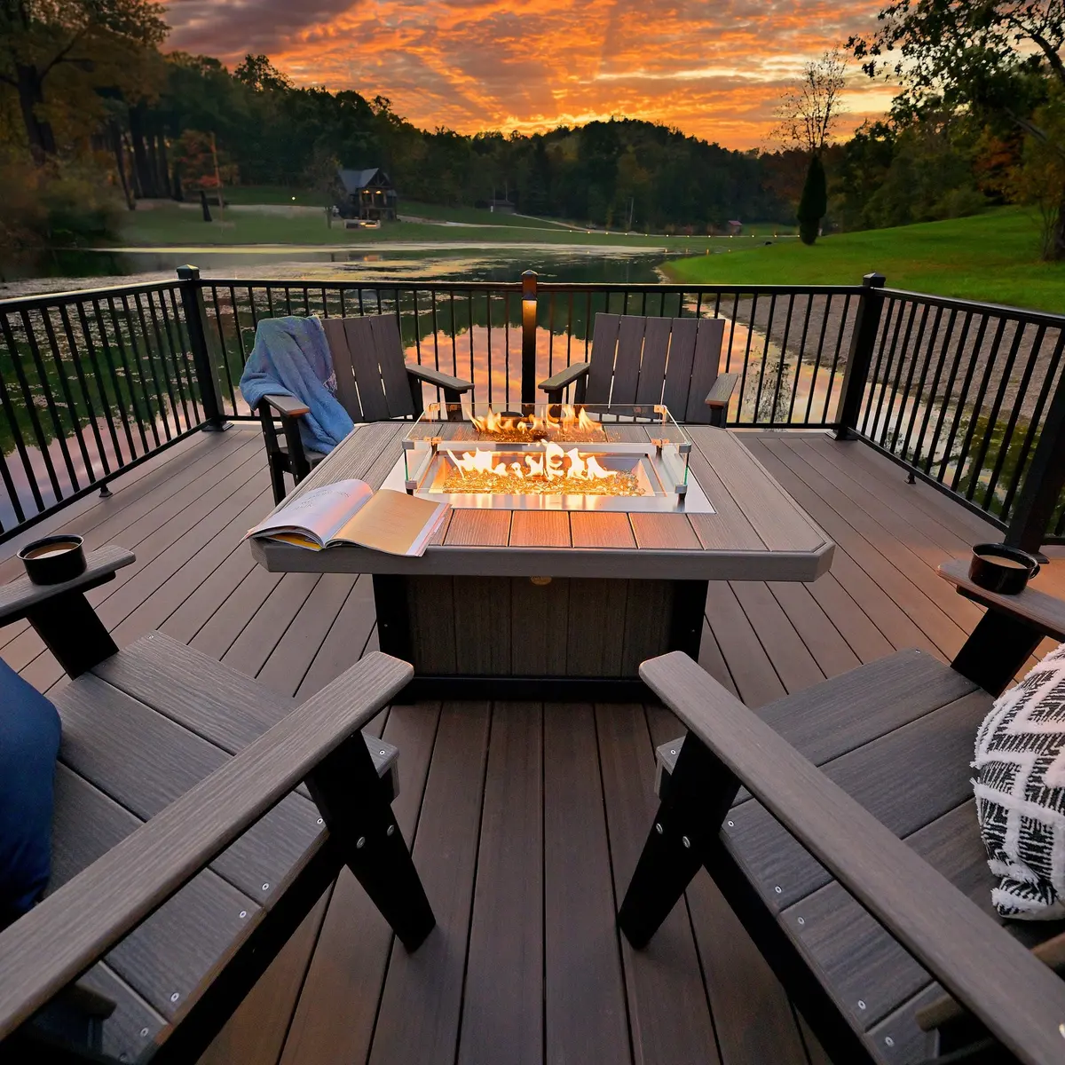 Lumin Fire Pit 51" Rectangular Table From Luxcraft 1