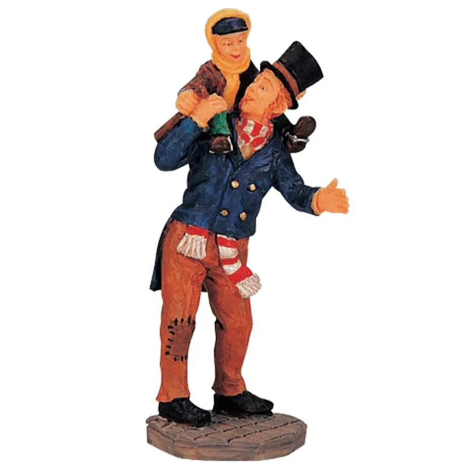 Lemax Caddington Village Figurine: Bob Cratchit & Tiny Tim #02403 1