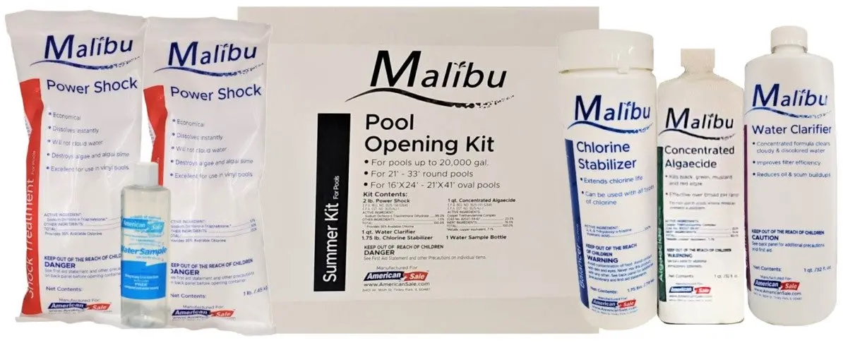 Malibu Large Pool Opening Kit Up To 20,000 Gallons Water 1