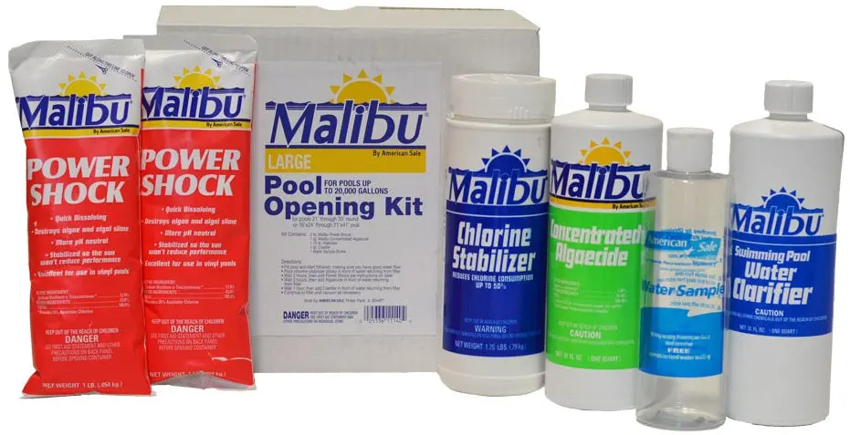 Malibu Large Pool Opening Kit Up To 20,000 Gallons Water 2