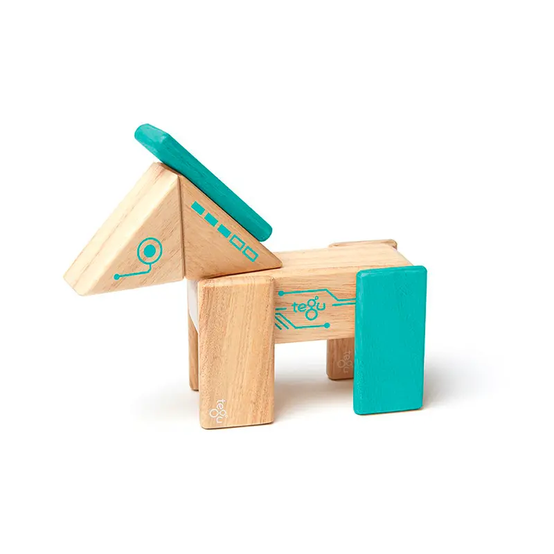 Tegu Robo  Magnetic Wooden Blocks  Future Collection, 8 Pieces 1