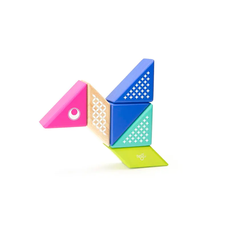 Tegu Travel Pals - Hummingbird  Magnetic Wooden Blocks  6 Pieces 1
