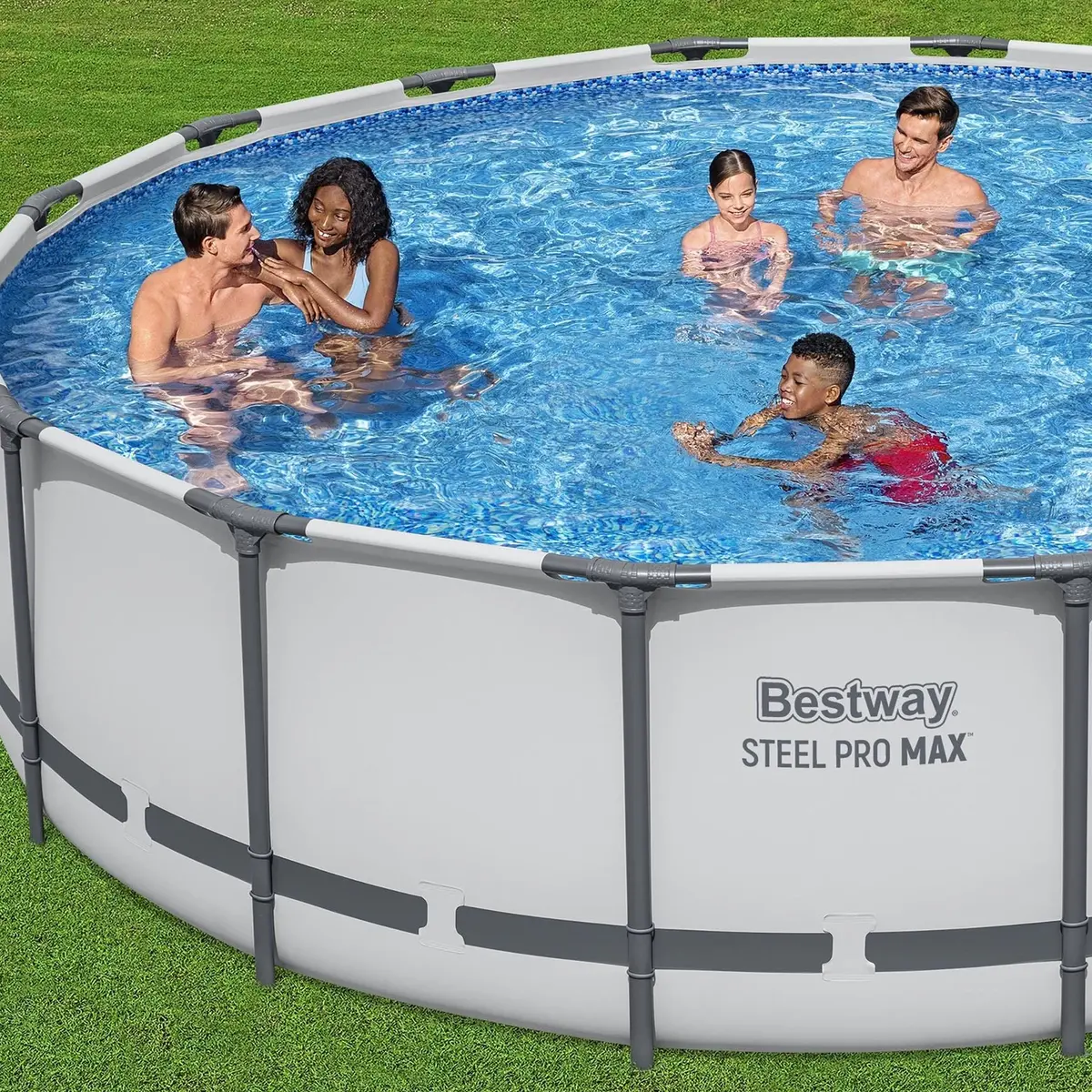 Bestway Steel Pro Max 16' X 48" Frame Above Ground Swimming Pool Set 1