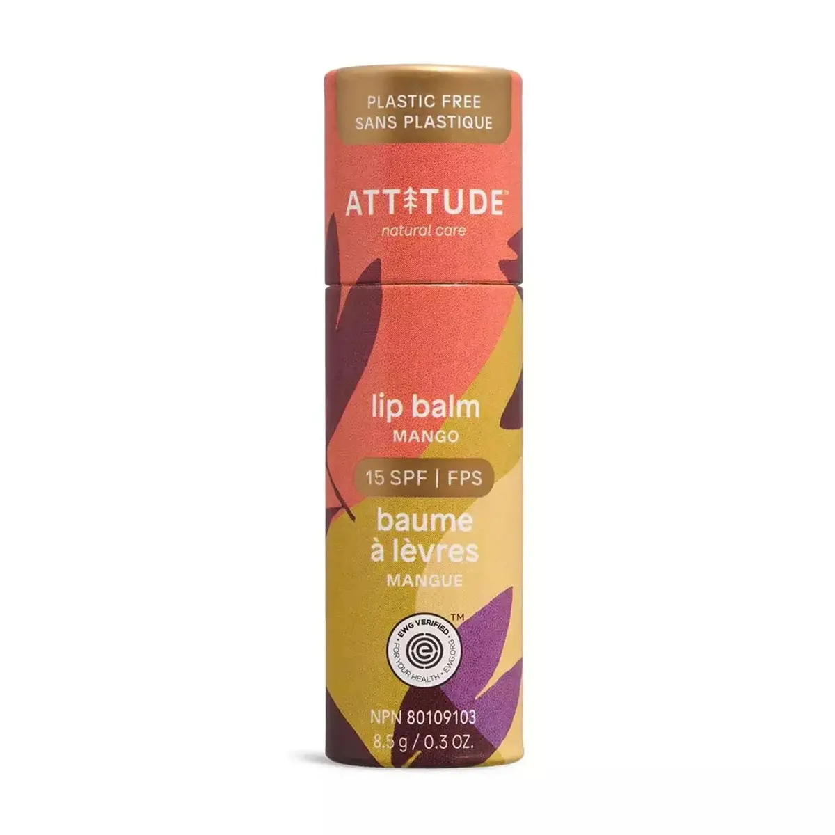 Attitude - Spf 15 Mango Lip Balm, 0.3 Oz (Pack Of 12) - Sun Protection Hydration 1