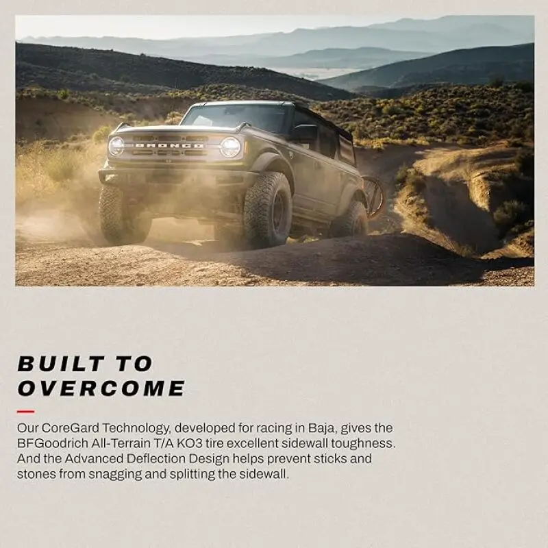 Bfgoodrich All-Terrain T/A Ko3 Tire – Lt305/70R17, Load Range E, 128S Speed Rating 1