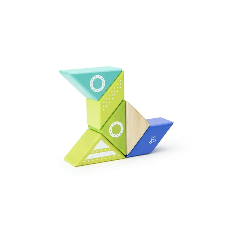 Tegu Travel Pals - Spaceship Magnetic Wooden Blocks 6 Pieces 2