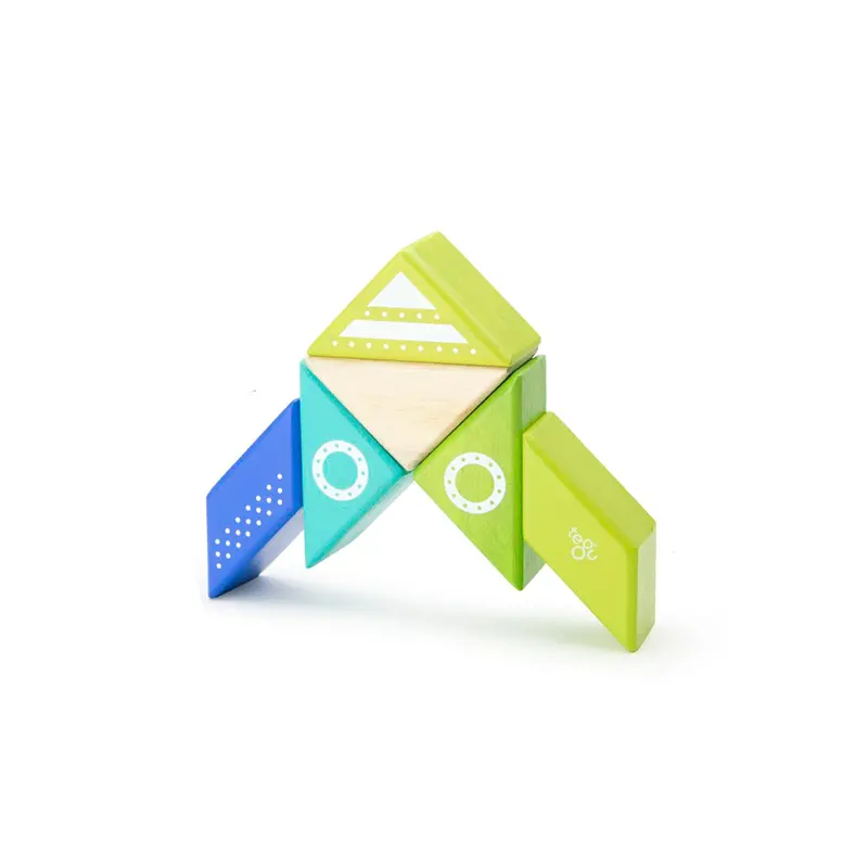 Tegu Travel Pals - Spaceship  Magnetic Wooden Blocks  6 Pieces 1
