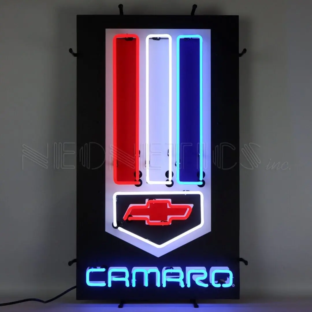 Neonetics Gm Camaro Neon Sign With Backing 1