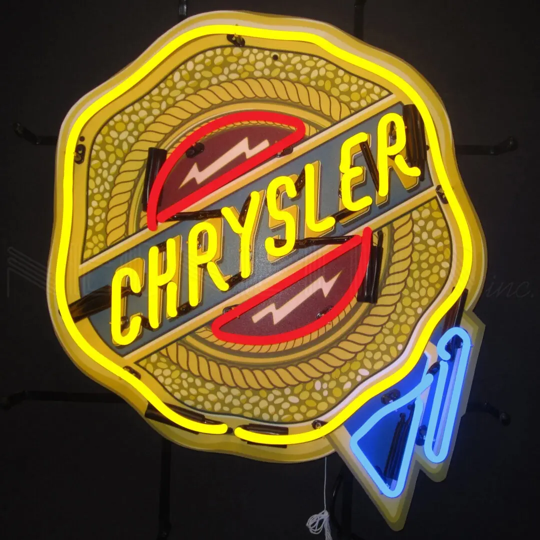 Neonetics Chrysler Badge Neon Sign With Silkscreen 1