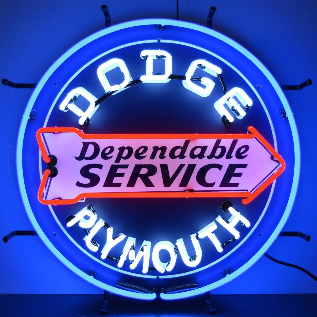 Neonetics Dodge Dependable Service Neon Sign 1