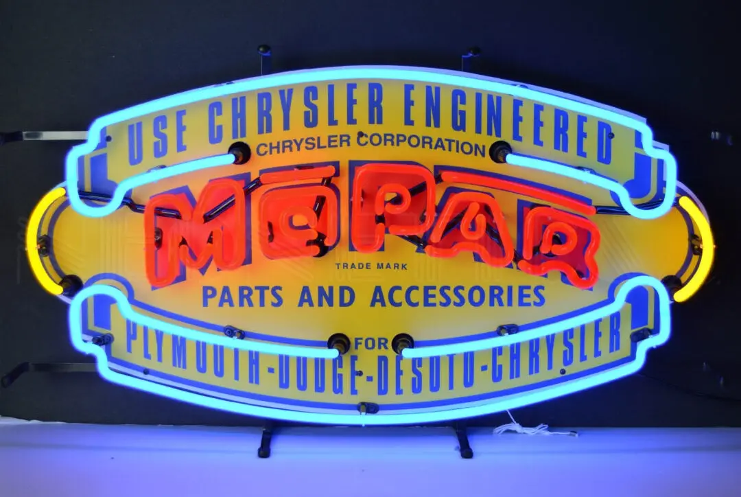 Neonetics Mopar Vintage Shield Neon Sign 1