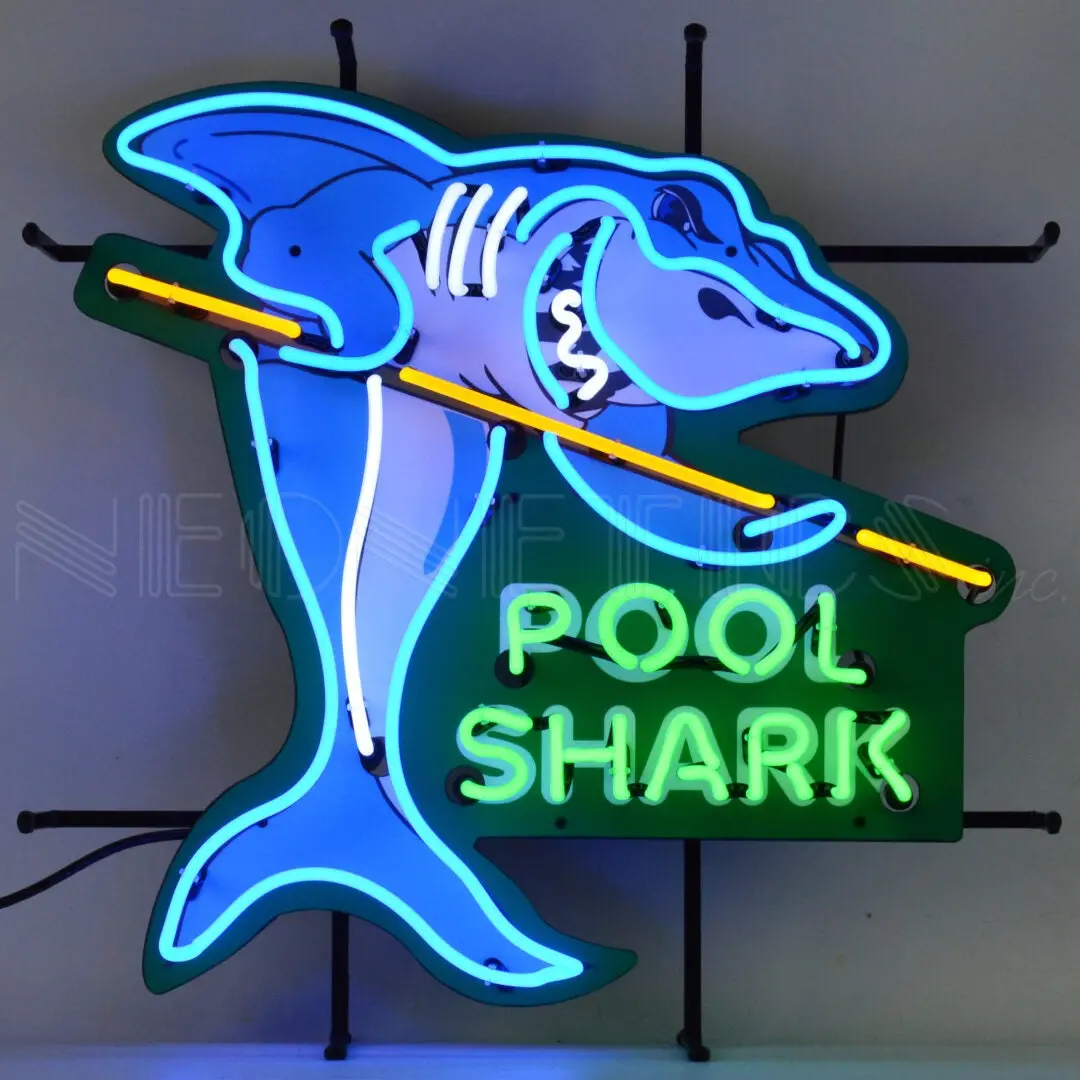 Neonetics Pool Shark Neon Sign With Backing 1