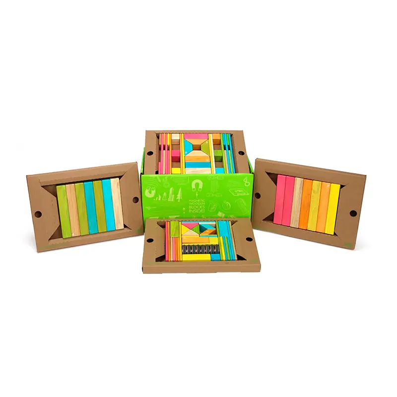 Tegu 90-Piece Classroom Kit  Magnetic Wooden Blocks  Bulk Pack 1