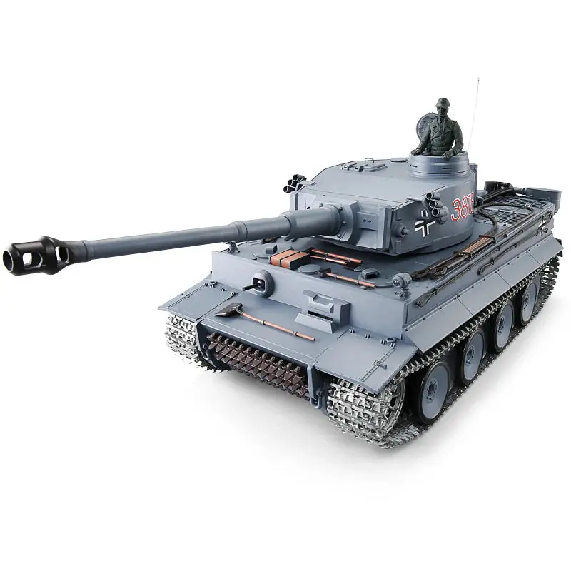 Heng Long® 1/16 Rc Battle Tank Tiger I – Professional Edition – Full Metal Tracks, Infrared Battle & Barrel Recoil 1