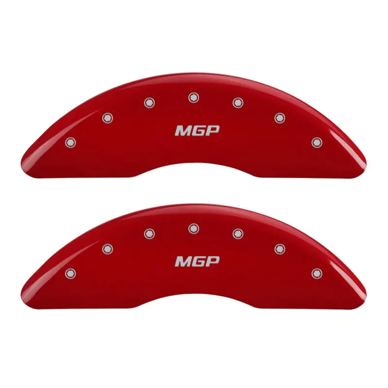 Mgp 4 Caliper Covers Engraved Front & Rear Mgp Red Finish Silver Ch 1