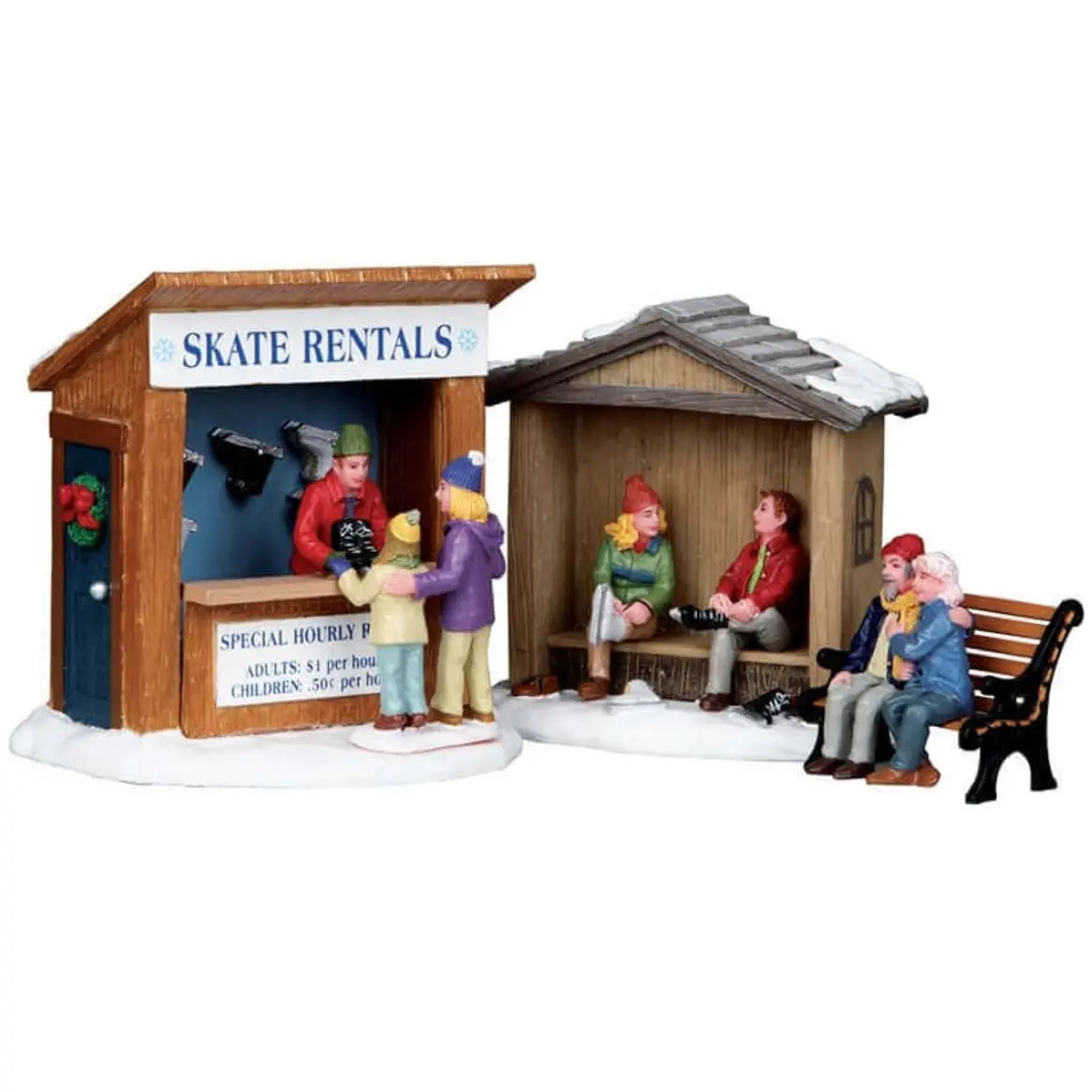 Lemax Vail Village Table Piece: Skate Rentals, Set Of 3 #03849 1