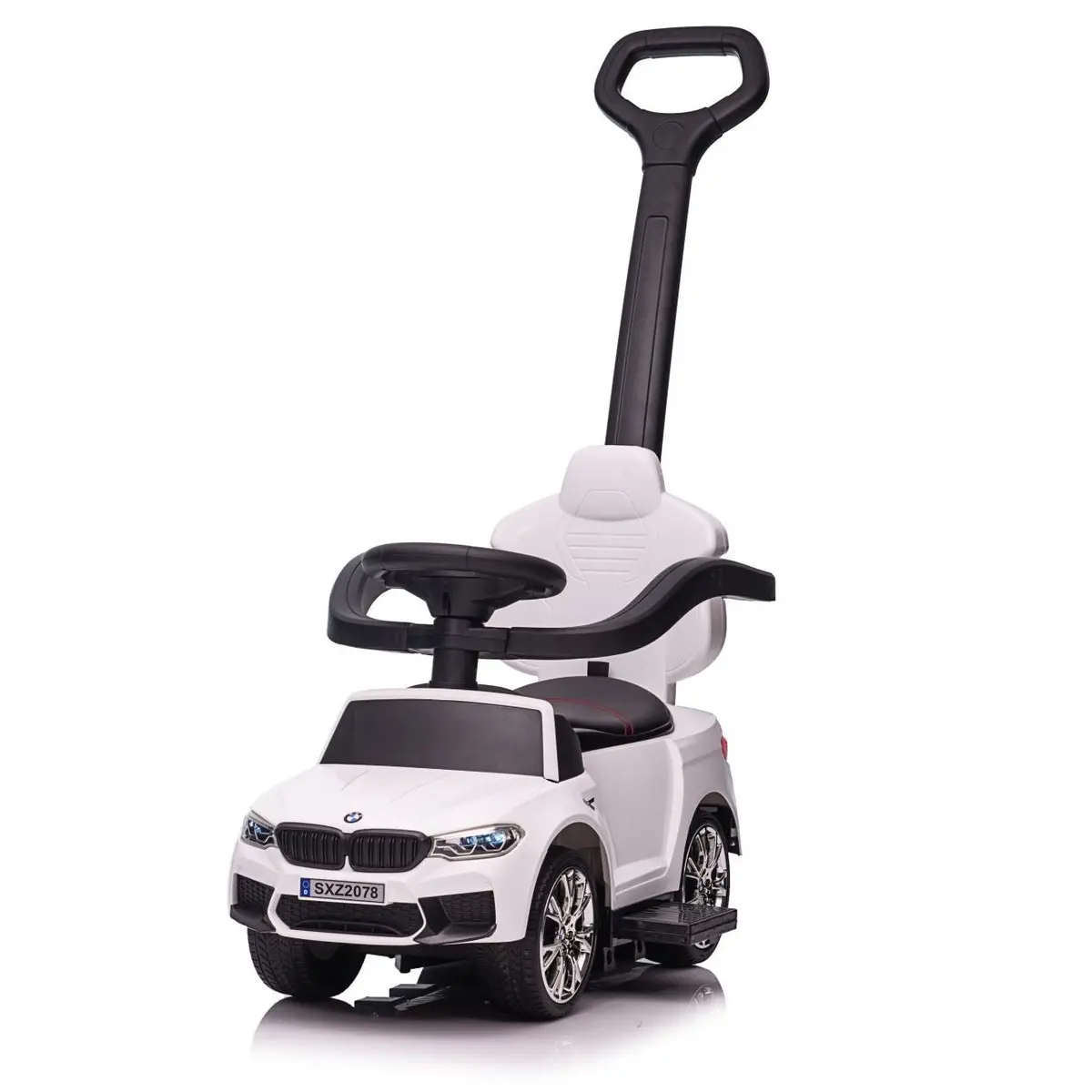 Bmw M5 4-In-1 Push Pedal Ride On Car With Push Bar And Led Lights, Licensed 2