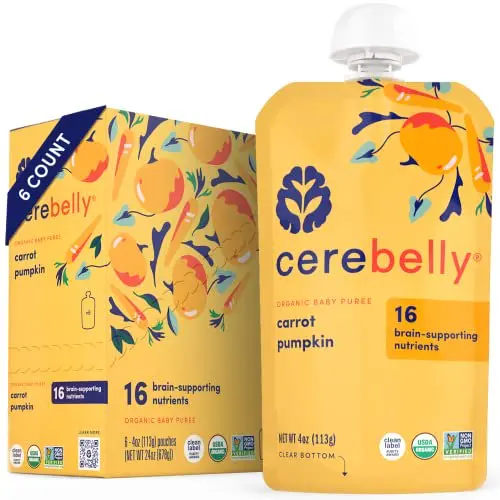 Cerebelly - Puree Carrot Pumpkin 6-Pack (4 Oz Per Container) 1