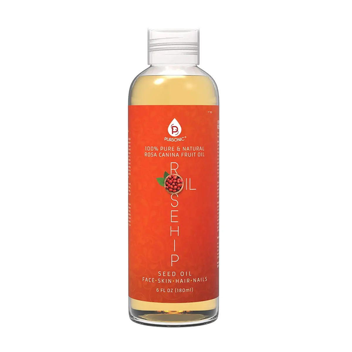 Pursonic 100% Pure & Natural Cold Pressed Premium Rosehip Seed Oil 6 Oz 1
