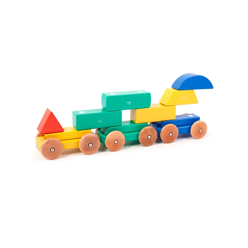 Tegu Magnetic Shape Train Tegu Baby And Toddler 9 Pieces 2