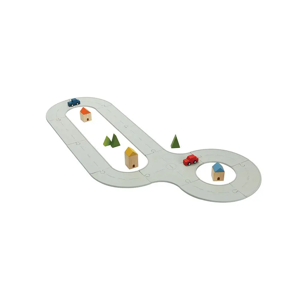 Plantoys Rubber Road & Rail Set - Medium 1